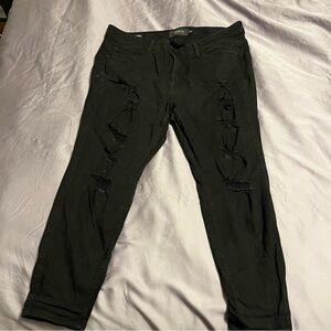 Torrid black distressed skinny jeans SHORT LENGTH